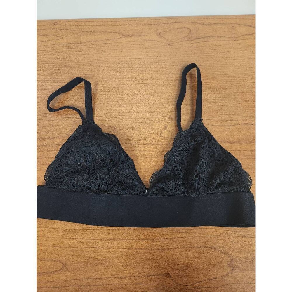 All You Lively Longline Lace Bralette Black Large
